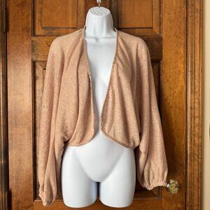 G by Giuliana Beige Dolman Sleeve Shrug X-Large